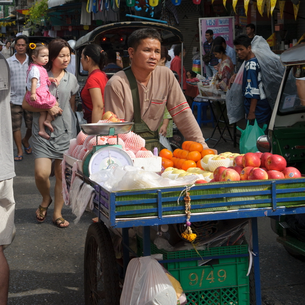 Bangkok tržnice na ulici